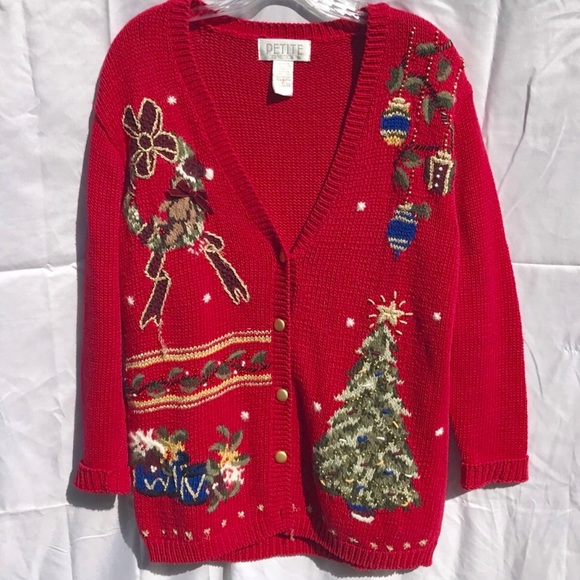 Petite Sophisticate Sweaters - Christmas sweater Size Petite Medium. Beautiful!
